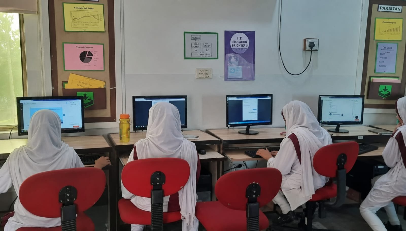 Computer lab at Pakistan Educational School System Jand